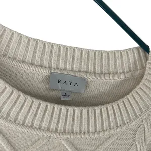 Raya Women's‎ Size Large Cream Chunky Knit Sweater thumbnail 4