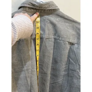 Gap Corduroy Shirt Size Large Green Heavyweight Y2K Shacket‎ Crochet Boho thumbnail 11