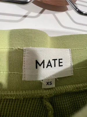 Mate the Label Waffle Shorts in Pistachio Size XS Light Green Loungewear thumbnail 2