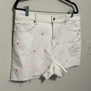 Loft Brand Star‎ Fresh Cut High Rise Cut Off Denim Shorts Size 14 thumbnail 4