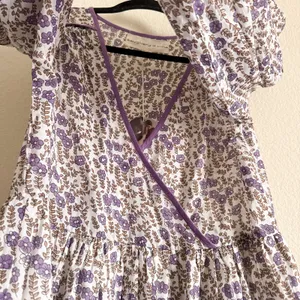 Daughters of India Binita Mini Dress Violet Floral Boho Cotton XS NWT thumbnail 8