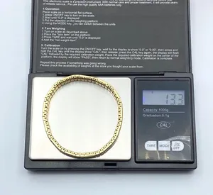 🌈3/$10 Gold-tone Omega Chain Elastic Bracelet thumbnail 6