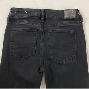 American Eagle‎ Flare Jeans Women Black Front Seam Split Hem High Waisted Sz 4 thumbnail 4