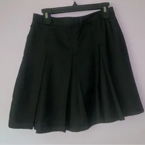 Hot Topic XS Mini Skirt Black Pleated Buckle thumbnail 7