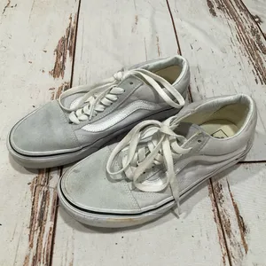 Vans Suede‎ And Canvas Light Grey And White Skate Shoes thumbnail 7