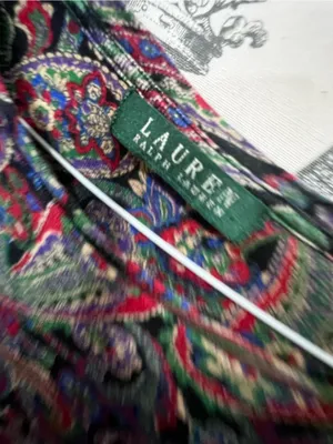 Lauren Ralph Lauren Paisley Print Long Sleeve Knit Top Size L thumbnail 12
