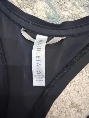 Athleta 2X Black Lightweight Racerback Tank Top Athletic Activewear thumbnail 4