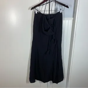 PEARL & CAVIAR Black Cut Out maxi‎ Dress cotton viscose blend size xs/small sexy thumbnail 2