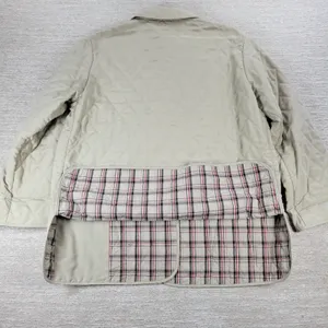 Julia Klein Quilted Jacket Large Beige Plaid Lined Preppy Equestrian Barn Coat thumbnail 10