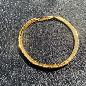 ⚜️ VTG Vintage 1990s NWOT Johnathan Paul 7” Gold Plated Franco Chain Bracelet ⚜️ thumbnail 5