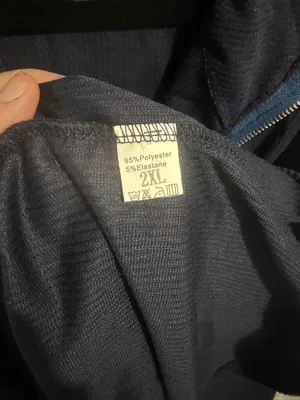 Mens Navy Blue Ribbed Quarter Zip Pullover Sweatshirt Size 2XL thumbnail 4