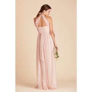 Birdy Grey NWT Christina Convertible Vintage Blush Pink Tulle Maxi Dress thumbnail 5