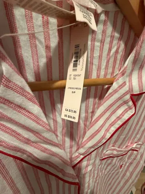 Victoria's Secret Pink White Stripe Short Pajama Set Size S thumbnail 3