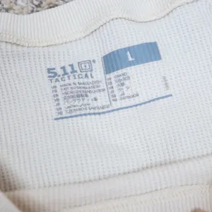 5.11 Tactical Thermal Top Women L Cream Waffle Knit Base Layer Long Sleeve Shirt thumbnail 4