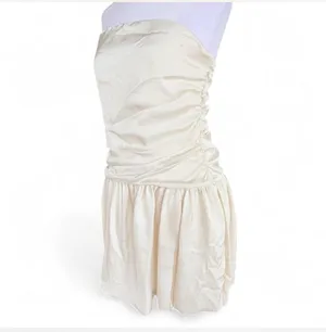 Abound Cream Mini Dress Strapless Blubble Skirt thumbnail 4