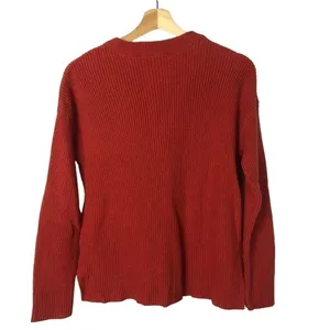 Madewell Patch Pocket‎ Crewneck Rust Orange Pullover Sweater M thumbnail 3