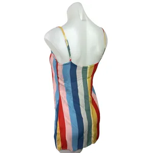 Reformation Lindsay Multicolor Rainbow Striped Sleeveless Camisole Dress Size 0 thumbnail 7