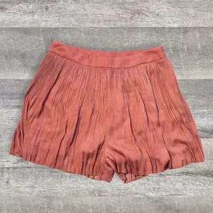ee:some NEW Mini Pleated High Waisted Dress Short Womens S Coral Romantic Flowy thumbnail 2