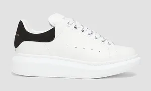 Alexander McQueen Leather Low-Top Sneakers White and Black thumbnail 1