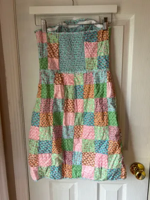 Vineyard Vines Strapless Patchwork Pattern Dress thumbnail 4