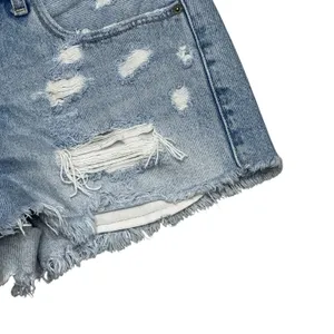 WOMENS Abercrombie & Fitch Harper Low Rise Denim Distressed Jean Shorts Size 10 thumbnail 5