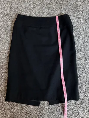 Banana Republic Women’s Size 6 Black Wool Blend Pencil Skirt Back Zip thumbnail 5
