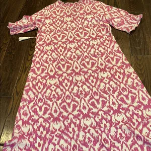Elegant Pink Patterned Maxi Dress with tassels size  large thumbnail 7