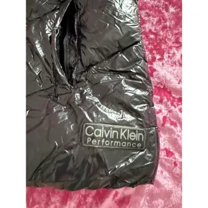 Calvin Klein Performance Puffer Vest Black Silver Chevron Quilted Women's XL thumbnail 3