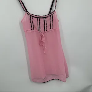 Vintage Y2K Pink Baby Doll Slip Gown Size Small Early 2000s thumbnail 3