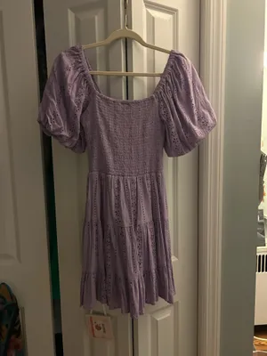 Angie Short Purple Summer Dress thumbnail 4