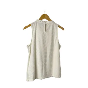 J. Crew‎ Cream Knit Babydoll Sleeveless Top Size Small thumbnail 3