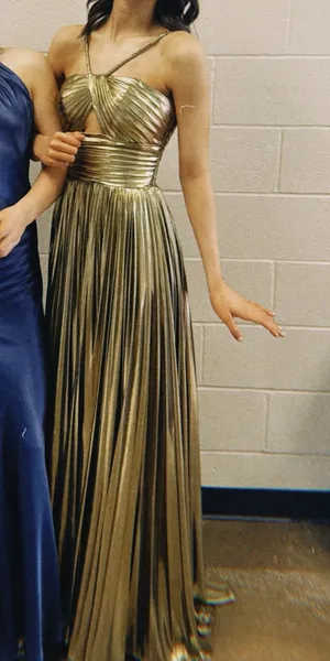 Sherri Hill Prom Dress Gold 00 thumbnail 1