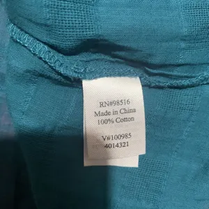 Coldwater Creek Womens Size Large 14 Blue Button Up Printed Cotton Blouse Top thumbnail 6