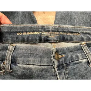 Chico's so slimming girlfriend slim leg crop medium wash jeans women's 8P NWOT thumbnail 3