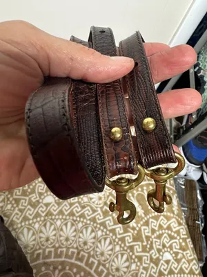 Brahmin Pecan Melbourne Crocodile Embossed Leather Bag with detachable Strap thumbnail 15