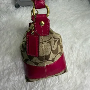 y2k COACH Legacy Stripe Signature Canvas Mini Purse Shoulder Bag Wristlet thumbnail 3