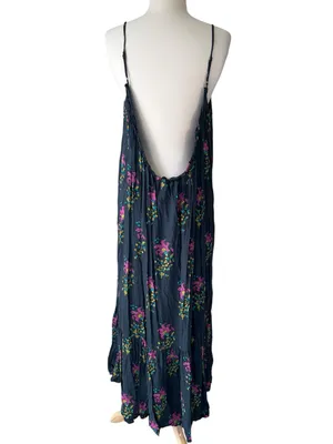 ANTHROPOLOGIE Black Motif Flounced Maxi Lounge Dress thumbnail 10