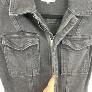 Good American Fit For Success Zippered Jumpsuit In Black099 Denim Size 1 / Small thumbnail 6