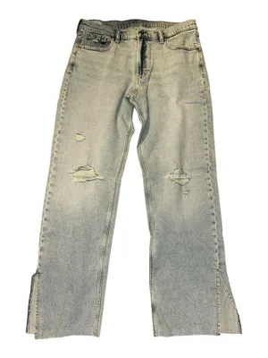 GAP 90’s Loose Mid Rise Light Blue Distressed Straight Jeans NWT thumbnail 1