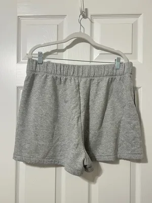 Nuuds Vintage Fleece Gray Oversized Loungewear Sweat Shorts XXL thumbnail 7