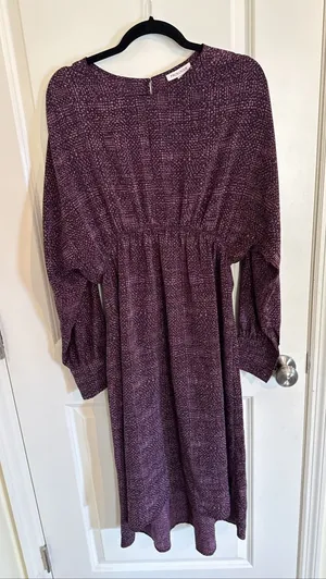 Prologue Plum Purple Printed Dress Casual Party Women Size Large‎ thumbnail 1