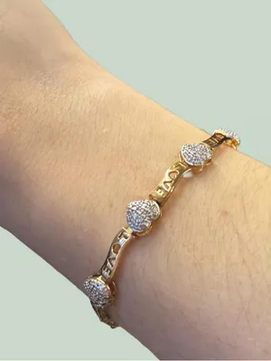 LOVE Heart Link Bracelet - Gold Tone thumbnail 1