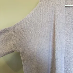 Rita Row‎ Amapola Spain Boucle Cardigan Lavendar Womens Oversized XS thumbnail 5