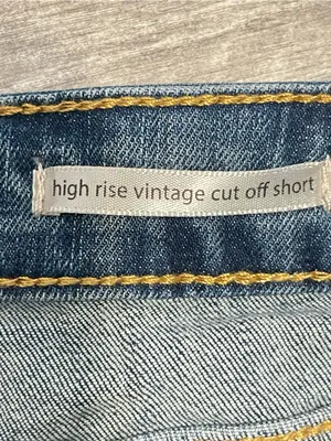 Wrangler Blue Distressed Frayed Hem Jean Shorts thumbnail 4