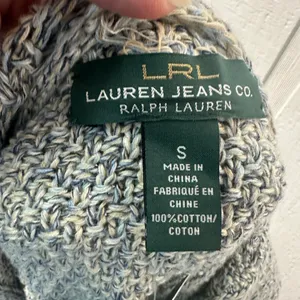 Lauren Ralph Lauren Cable Cotton Hooded Poncho Sweater Size Small NWT thumbnail 11