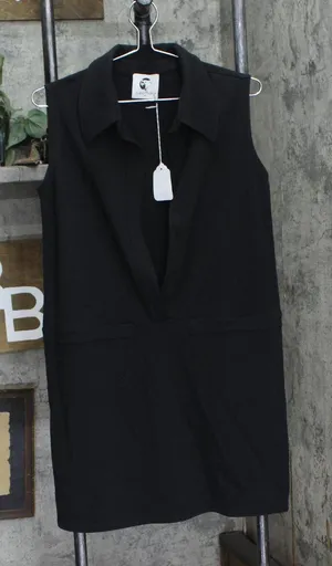 NWT Lobo Mau Womens Knit French Terry Trendy Mini Dress 2015 Black M thumbnail 1