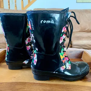 ROMA Sadie Robertson Floral Rain Boots thumbnail 4