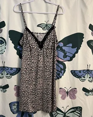 George Animal Print Dress with Lace Detail thumbnail 1