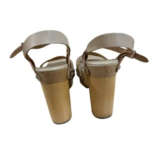 Jeffrey Campbell Platform High Heel Sandals Leather Beige Size 38 Italian thumbnail 4