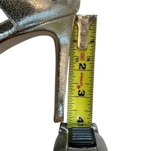 Jimmy Choo silver metallic leather pumps size 41 strappy heels pointy toe thumbnail 10